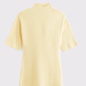 A&F Short-Sleeve Boucle Mini Sweater Dress